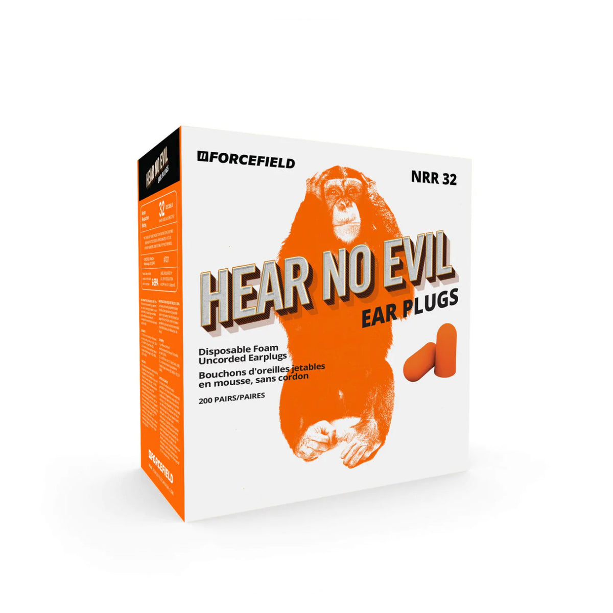 Hear No Evil Foam Earplugs, Pair/Polybag