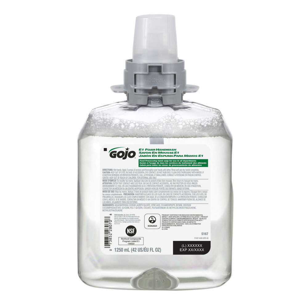 GOJO® E1 Foam Sanitizing Hand Soap, Unscented