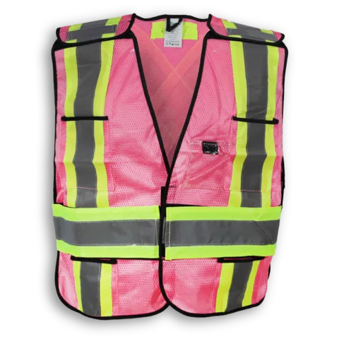 Safety Vest Soft Mesh Pink, 5 Point / CSA - O/S