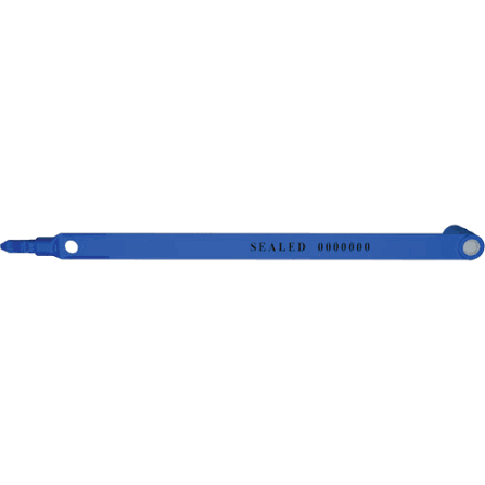 Plastic Security Seals Numbered Blue, 3/8" x 8"