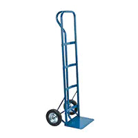 Hand Truck, P-Handle Steel, 600lb Capacity, 8" x 2" Wheels