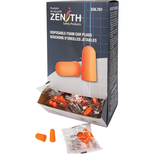 Zenith Foam Earplugs, Pair/Polybag