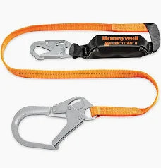 6ft Shock Absorbing Lanyard, w/ one SnapHook & one RebarHook