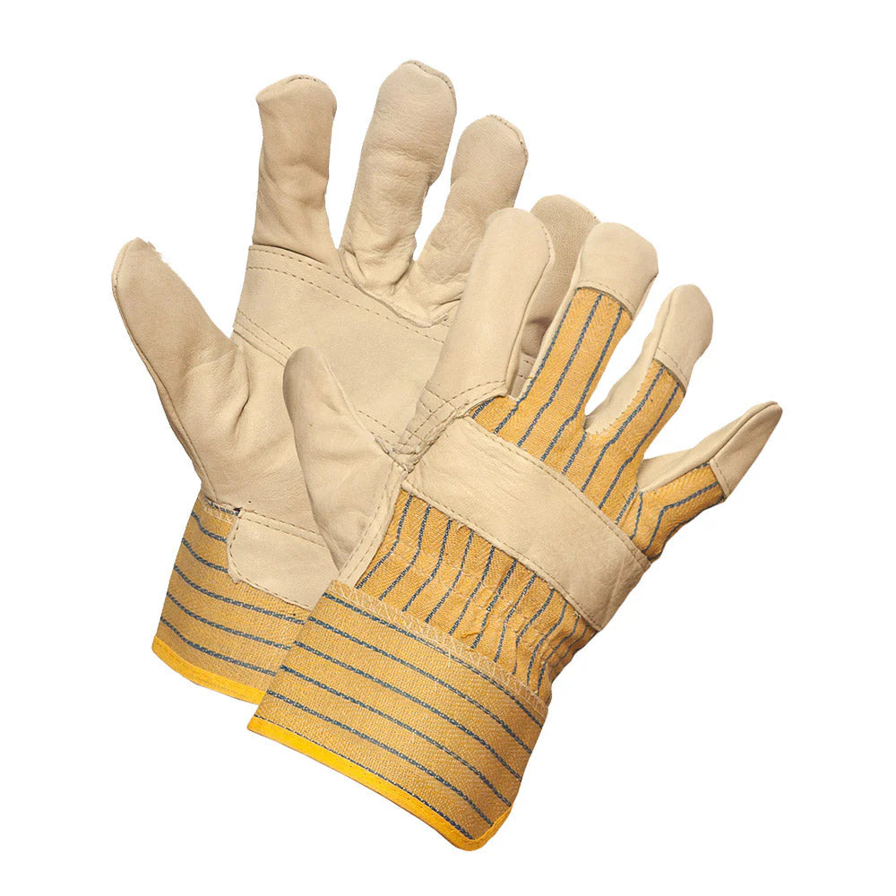 Grain Leather Patch Palm Cowhide Glove