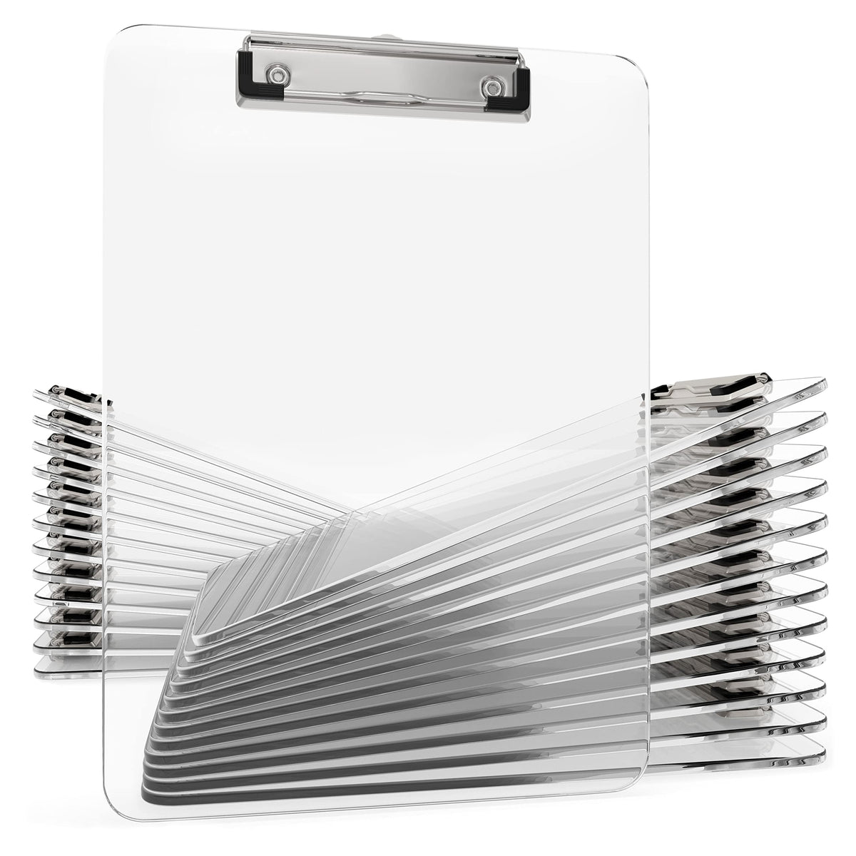 Clip Board, Clear Plastic 9” x 12"