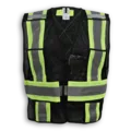 Safety Vest Soft Mesh Black, 5 Point / CSA - O/S