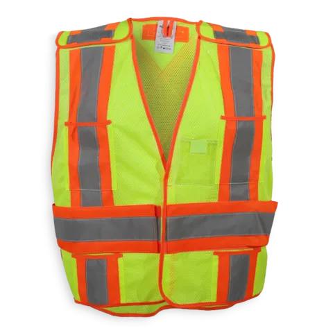 Safety Vest Soft Mesh Lime, 5 Point / CSA - O/S