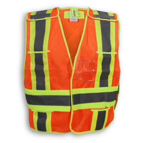 Safety Vest Soft Mesh Orange, 5 Point / CSA - O/S