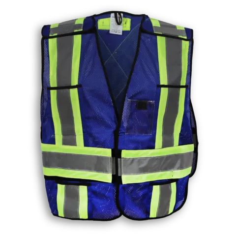 Safety Vest Soft Mesh Royal Blue, 5 Point / CSA - O/S