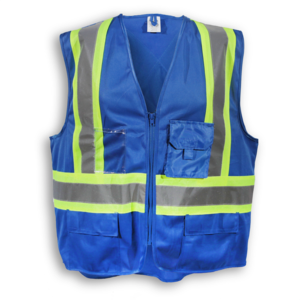 Royal Blue Zipper Safety Vest