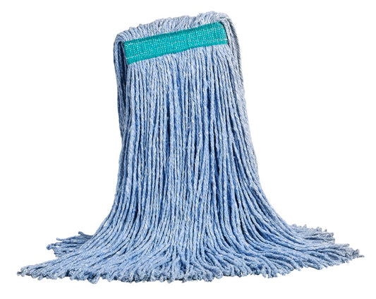 Swipe Cut-End Wet Mop Narrow Band, Blue, 28oz