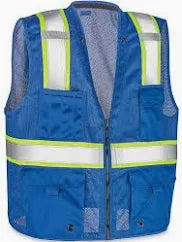 Universal Safety Vest Soft Mesh Royal Blue, 5 Point / CSA -O/S