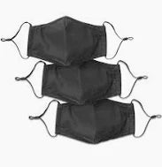 Reusable Face Masks, Polyester, Black
