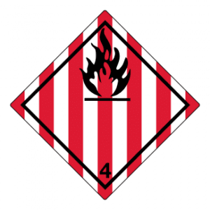 Hazard Class 4.1 – Flammable Solid, Tagboard