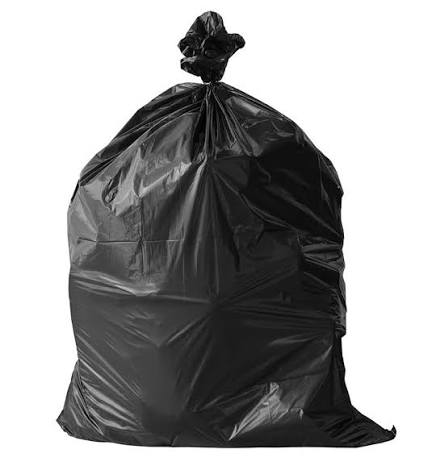 20" x 22" PUR Black Garbage Bags, Utility
