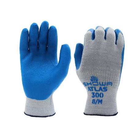 Atlas 300 Fit Grip Blue Palm Coated Latex Glove