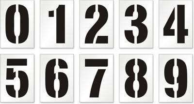 24" Large Number Stencils Set, 0-9