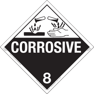Hazard Class 8 – Corrosives, Tagboard