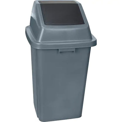 Garbage Can, Plastic, 26 US gal. with Swing Lid
