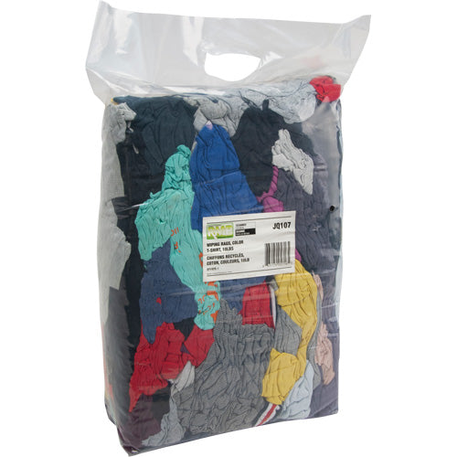 Recycled Material Wiping Rags, Cotton, Mix Colours, 10 lbs