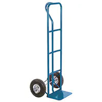 Hand Truck, P-Handle Steel, 600lb Capacity, 10" x 3" Pneumatic