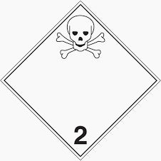 Hazard Class 2.3 – Toxic Gas, Tagboard, Non-Worded Placard