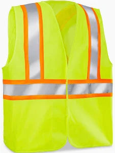 Universal Safety Vest Soft Mesh Lime, 5 Point / CSA - O/S