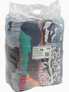 Recycled Material Wiping Rags, Cotton, Mix Colours, 25 lbs