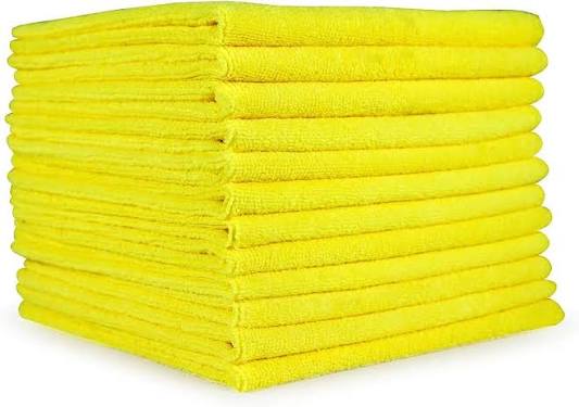 MicroWorks® Standard Cloths, Microfibre 16" x 16", Yellow